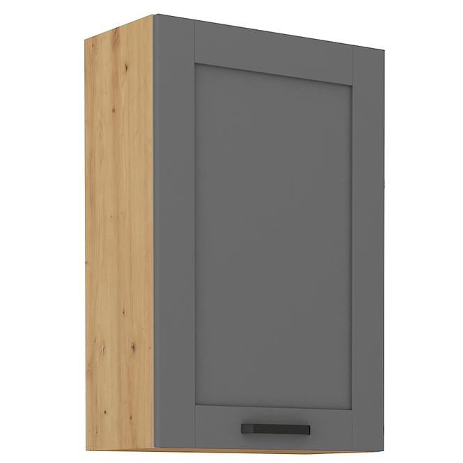 Luna 60G-90 1F kuhinjski element 1 vrata 60x31x90 cm tamno siva/ natur (artisan hrast)