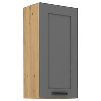 Luna 45G-90 1F kuhinjski element 1 vrata 45x31x90 cm tamno siva/ natur (artisan hrast)