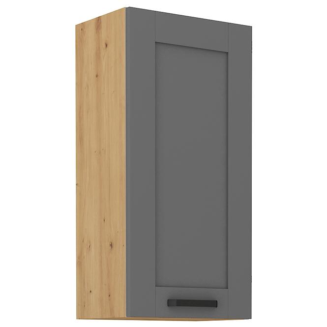 Luna 45G-90 1F kuhinjski element 1 vrata 45x31x90 cm tamno siva/ natur (artisan hrast)
