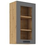 Luna 40GS-90 1F kuhinjski element 1 vrata 40x31x90 cm tamno siva/ natur (artisan hrast)