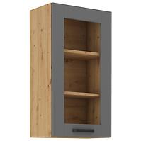 Luna 40GS-90 1F kuhinjski element 1 vrata 40x31x90 cm tamno siva/ natur (artisan hrast)