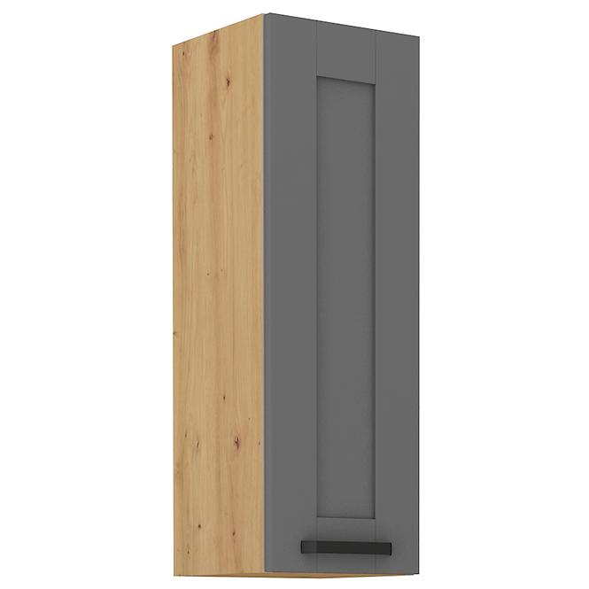 Luna 30G-90 1F kuhinjski element 1 vrata 30x31x90 cm tamno siva/ natur (artisan hrast)