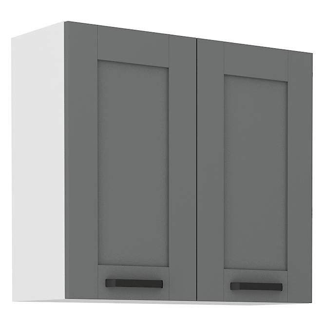 Luna 80G-72 2F kuhinjski element 2 vrata 80x31x72 cm tamno sivo/bijela