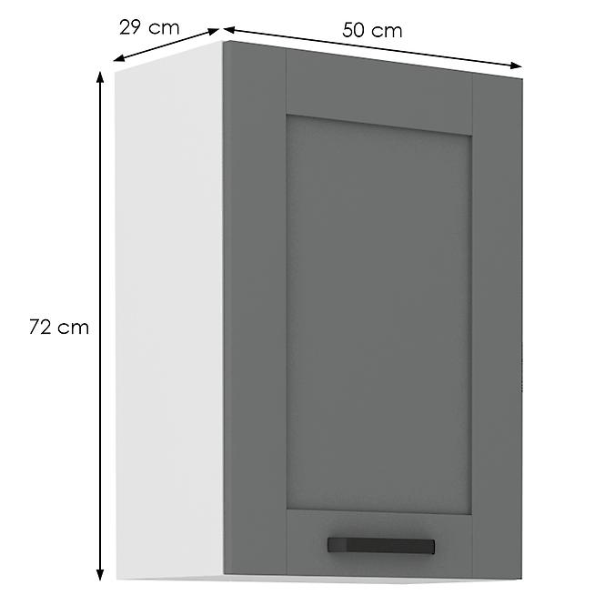 Luna 50G-72 1F kuhinjski element 1 vrata 50x31x72 cm tamno siva/bijela