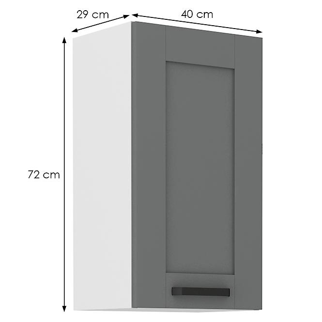 Luna 40G-72 1F kuhinjski element 1 vrata 40x31x72 cm tamno siva/bijela
