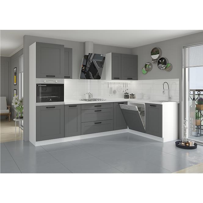 Luna 40G-72 1F kuhinjski element 1 vrata 40x31x72 cm tamno siva/bijela