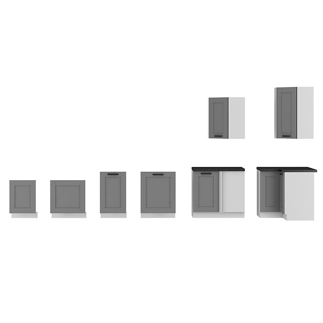 Luna 40G-72 1F kuhinjski element 1 vrata 40x31x72 cm tamno siva/bijela