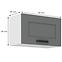 Luna 60GU-36 1F kuhinjski element 1 vrata 60x31x36 cm tamno siva/bijela,2