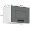 Luna 50GU-36 1F kuhinjski element 1 vrata 50x31x36 cm tamno siva/bijela,2