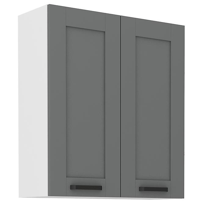 Luna 80G-90 2F kuhinjski element 2 vrata 80x31x90 cm tamno siva/bijela