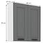 Luna 80G-90 2F kuhinjski element 2 vrata 80x31x90 cm tamno siva/bijela,2