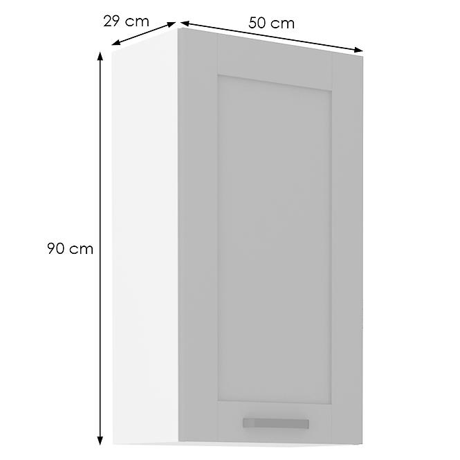 Luna 50G-90 1F kuhinjski ormarić 1 vrata 50x31x90 cm tamno siva/bijela