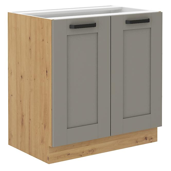 Luna 80D 2F BB Kuhinjski element 2 vrata 80x52x82 cm siva/natur (artisan hrast)