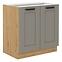 Luna 80D 2F BB Kuhinjski element 2 vrata 80x52x82 cm siva/natur (artisan hrast)