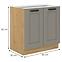 Luna 80D 2F BB Kuhinjski element 2 vrata 80x52x82 cm siva/natur (artisan hrast),2