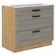 Luna 80D 3S BB kuhinjski element 3 ladice 80x50x82 cm siva/natur (artisan hrast)