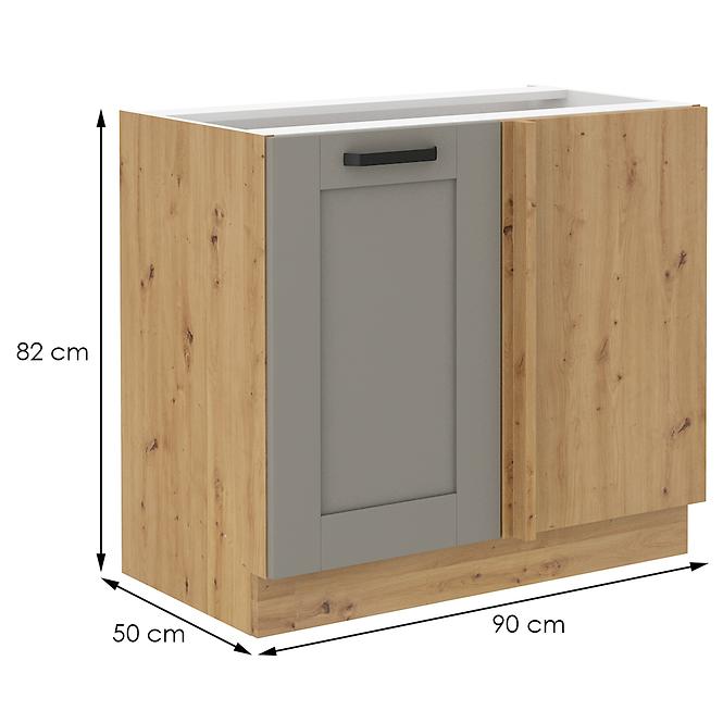 Luna 105 ND 1F BB kuhinjski element 90x52x82 cm siva/natur (artisan hrast)