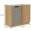 Luna 105 ND 1F BB kuhinjski element 90x52x82 cm siva/natur (artisan hrast),2