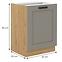 Luna 60D 1F BB kuhinjski element  1 vrata 60x52x82 cm siva/natur (artisan hrast),2