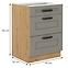 Luna 60D 3S BB kuhinjski element 3 ladice 60x52x82 cm siva/natur (artisan hrast),2
