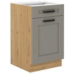 Luna 50D 1F 1S BB kuhinjski element 1 vrata + 1 ladica 50x52x82 cm siva/natur (artisan hrast)