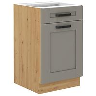 Luna 50D 1F 1S BB kuhinjski element 1 vrata + 1 ladica 50x52x82 cm siva/natur (artisan hrast)