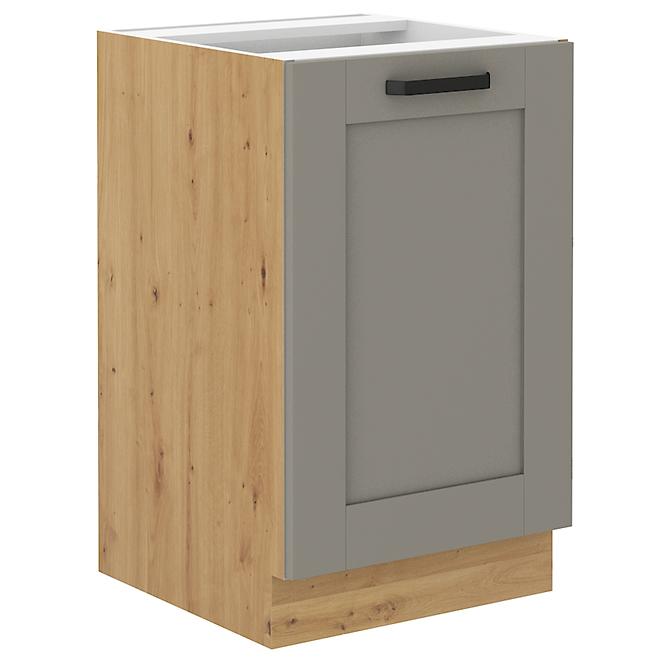 Luna 50ZL 1F BB kuhinjski element za sudoper 1 vrata 50x52x82 cm siva/natur (artisan hrast)