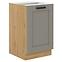Luna 50ZL 1F BB kuhinjski element za sudoper 1 vrata 50x52x82 cm siva/natur (artisan hrast)