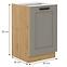 Luna 50ZL 1F BB kuhinjski element za sudoper 1 vrata 50x52x82 cm siva/natur (artisan hrast),2