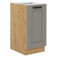 Luna 40D 1F BB kuhinjski element 1 vrata 40x52x82 cm siva/natur (artisan hrast)