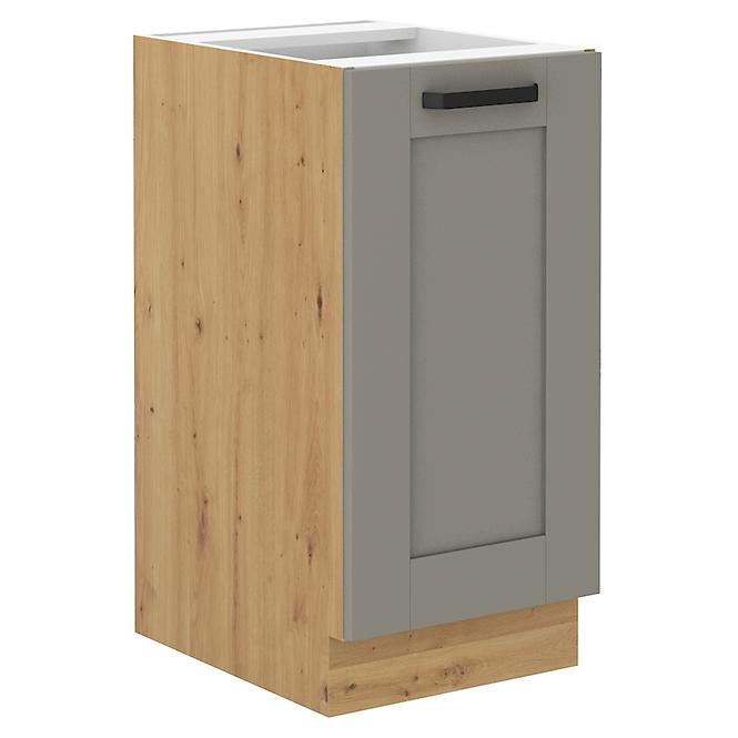 Luna 40D 1F BB kuhinjski element 1 vrata 40x52x82 cm siva/natur (artisan hrast)