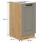 Luna 40D 1F BB kuhinjski element 1 vrata 40x52x82 cm siva/natur (artisan hrast),2