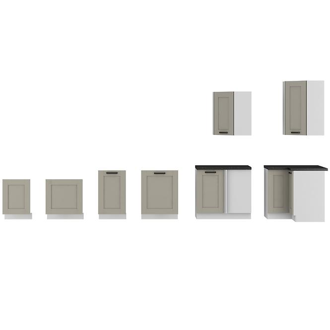 Luna 80ZL 2F BB kuhinjski element za sudoper 2 vrata 80x52x82 cm siva/bijela