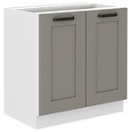 Luna 80D 2F BB kuhinjski element 2 vrata 80x52x80 cm siva/bijela