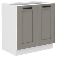 Luna 80D 2F BB kuhinjski element 2 vrata 80x52x80 cm siva/bijela