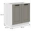 Luna 80D 2F BB kuhinjski element 2 vrata 80x52x80 cm siva/bijela,2