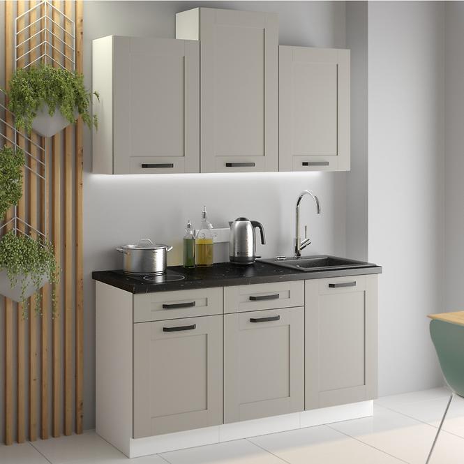 Luna 80D 2F BB kuhinjski element 2 vrata 80x52x80 cm siva/bijela