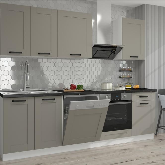 Luna 80D 2F BB kuhinjski element 2 vrata 80x52x80 cm siva/bijela