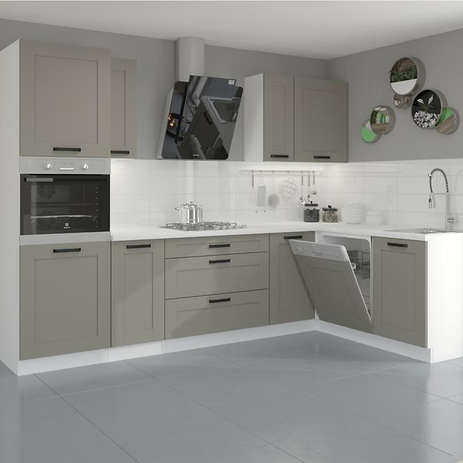 Luna 80D 2F BB kuhinjski element 2 vrata 80x52x80 cm siva/bijela