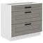 Luna 80D 3S BB kuhinjski element 3 ladice 80x52x82 cm siva/bijela