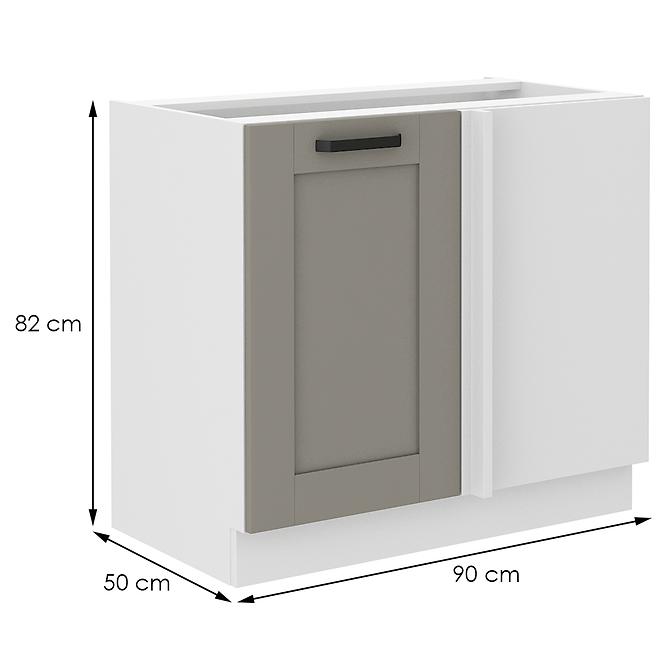 Luna 105 ND 1F BB kuhinjski element 1 vrata 90x52x82 cm siva/bijela