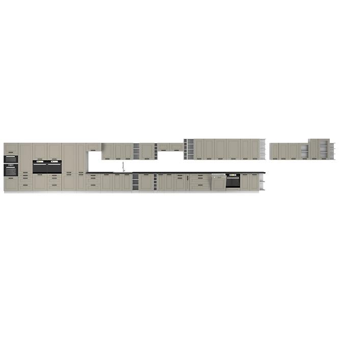 Luna 105 ND 1F BB kuhinjski element 1 vrata 90x52x82 cm siva/bijela