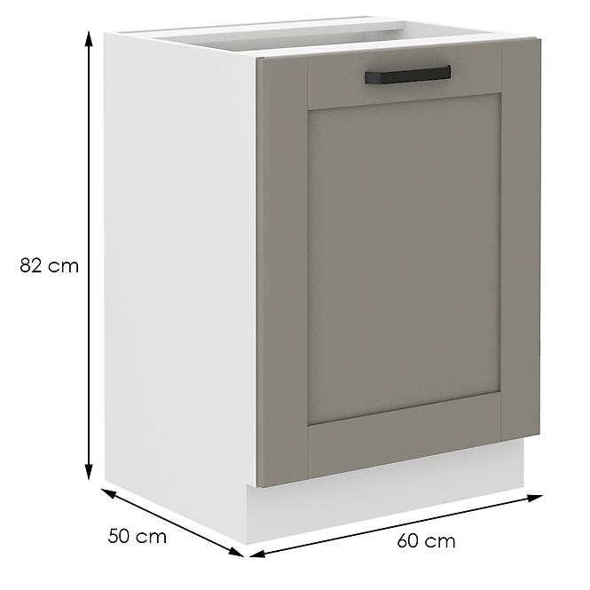 Luna 60D 1F BB kuhinjski element  1 vrata 60x52x82 cm siva/bijela