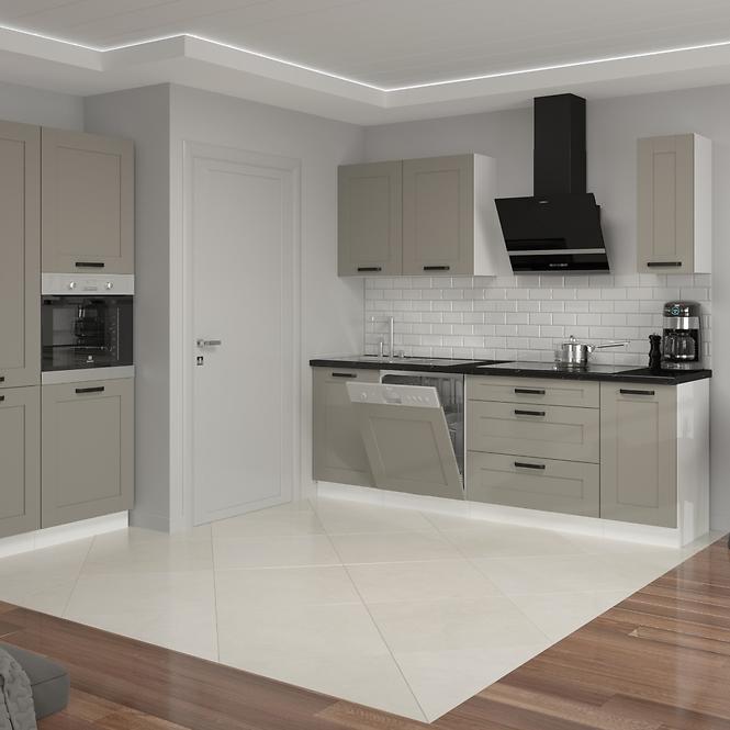 Luna 60D 1F BB kuhinjski element  1 vrata 60x52x82 cm siva/bijela