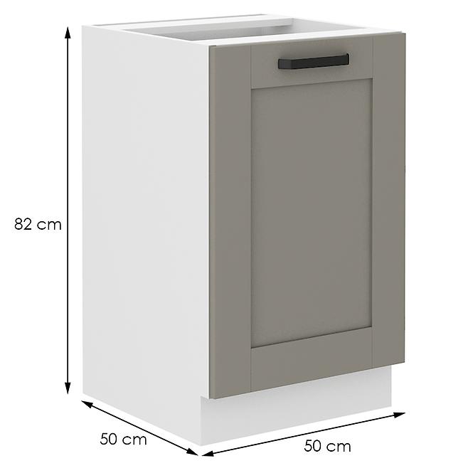Luna 50 PLN 1F BB kuhinjski ormarić 1 vrata 50x52x82 cm siva/bijela