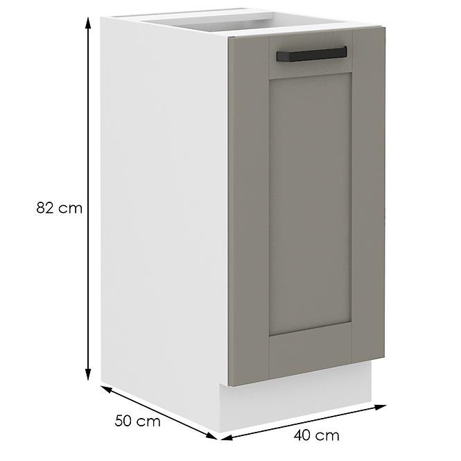 Luna 40D 1F BB kuhinjski element 1 vrata 40x52x82 cm siva/bijela