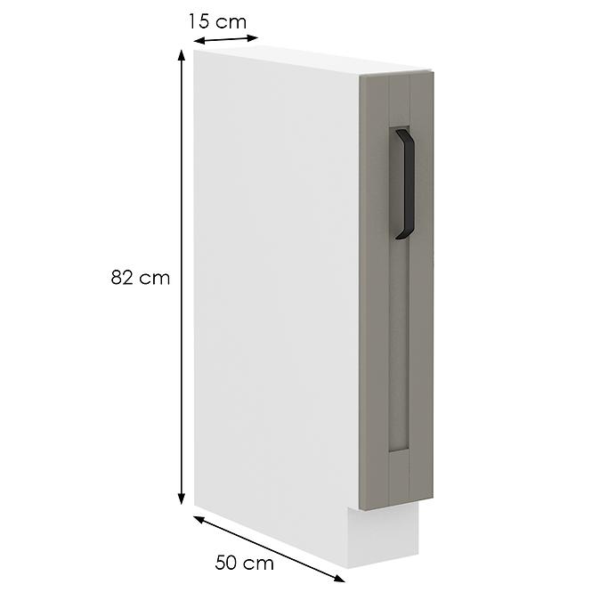 Luna 15D Cargo BB kuhinjski element 1 ladica 15x52x82 cm siva/bijela