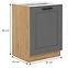 Luna 60D 1F BB kuhinjski element 1 vrata 60x52x82 cm tamno siva/natur (artisan hrst),2