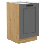 Luna 50ZL 1F BB kuhinjski element za sudoper 1 vrata 50x52x82 cm tamno siva/natur (artisan hrast)