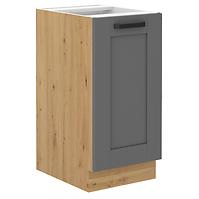 Luna 40D 1F BB kuhinjski element 1 vrata 40x52x82 cm tamno siva/natur (artisan hrast)